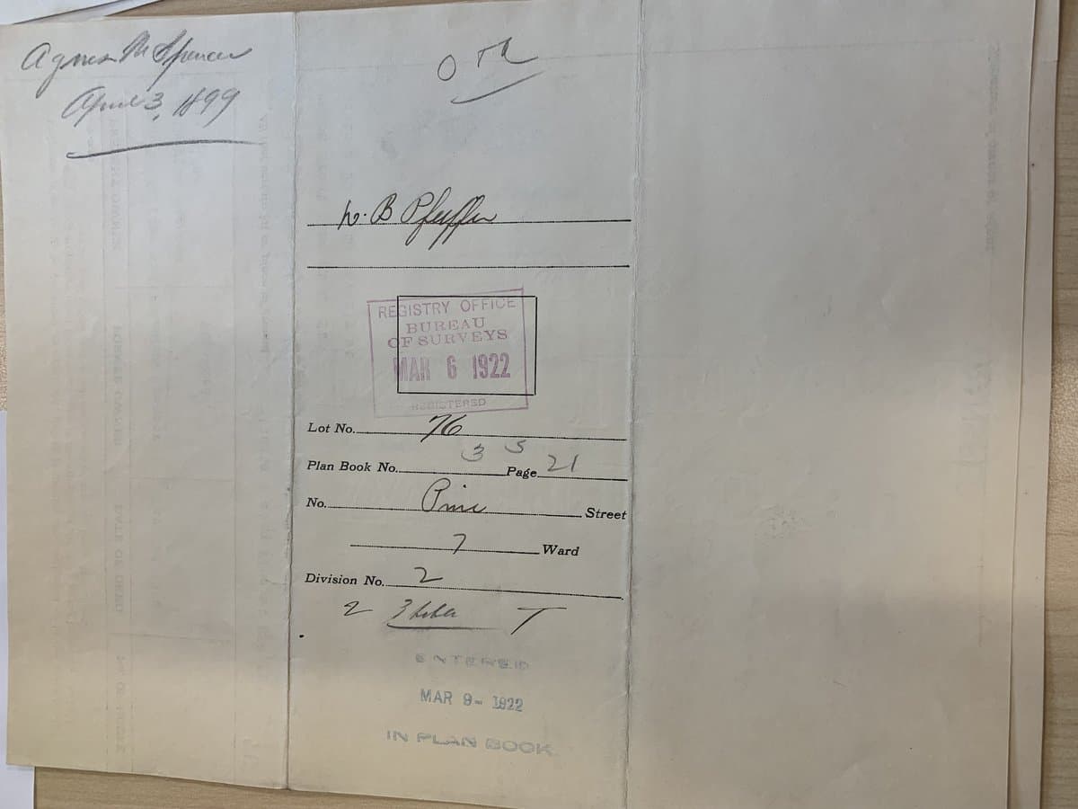 1922 Deed abstract - 2 document preview