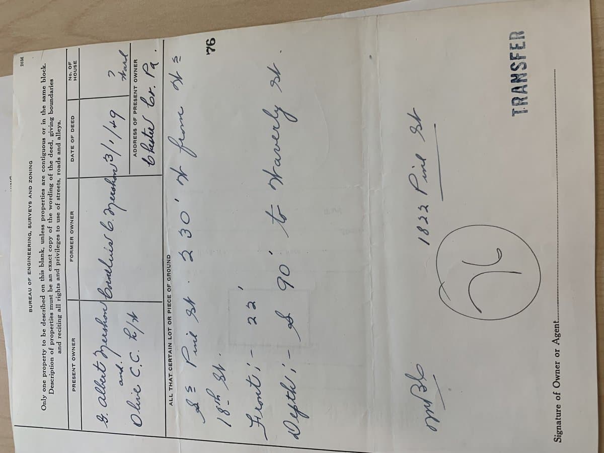 Document thumbnail for 1949 Deed abstract - 1.jpg