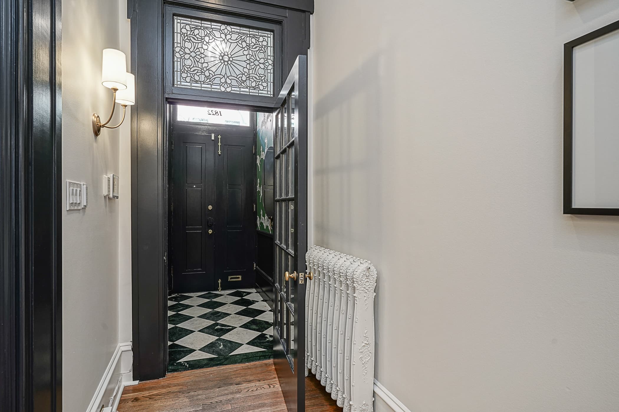 Rittenhouse Residence parlor with historic millwork