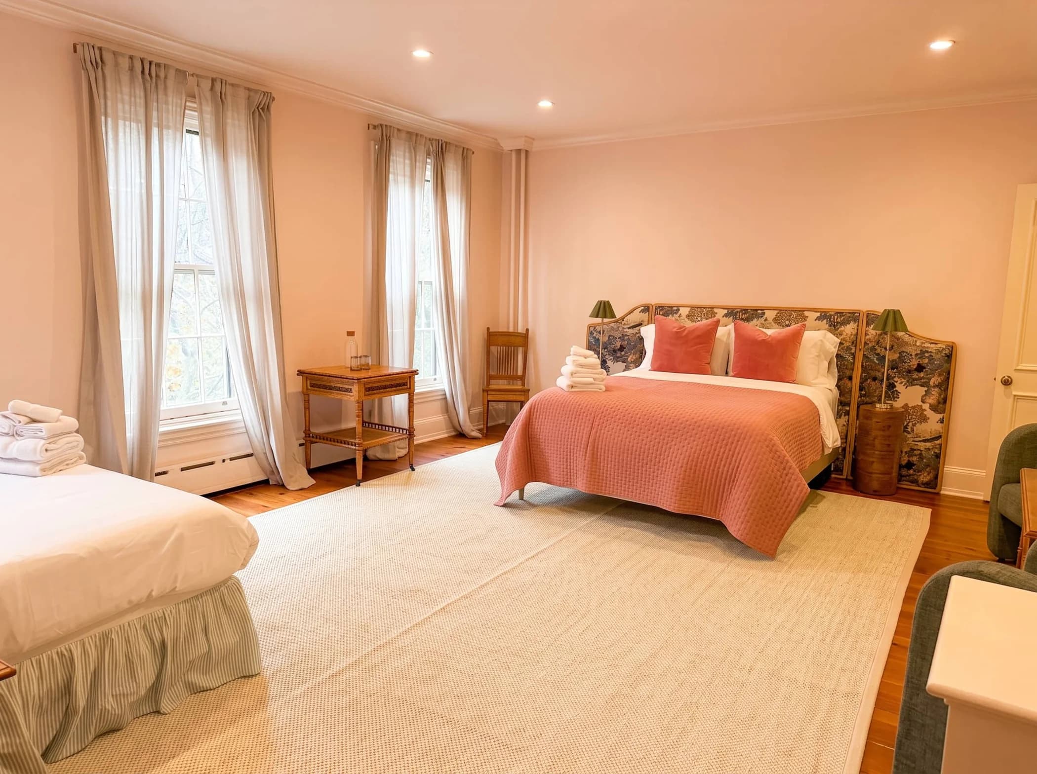 Bedroom 6 · Family Room — Queen bed + full-size bed, fourth floor