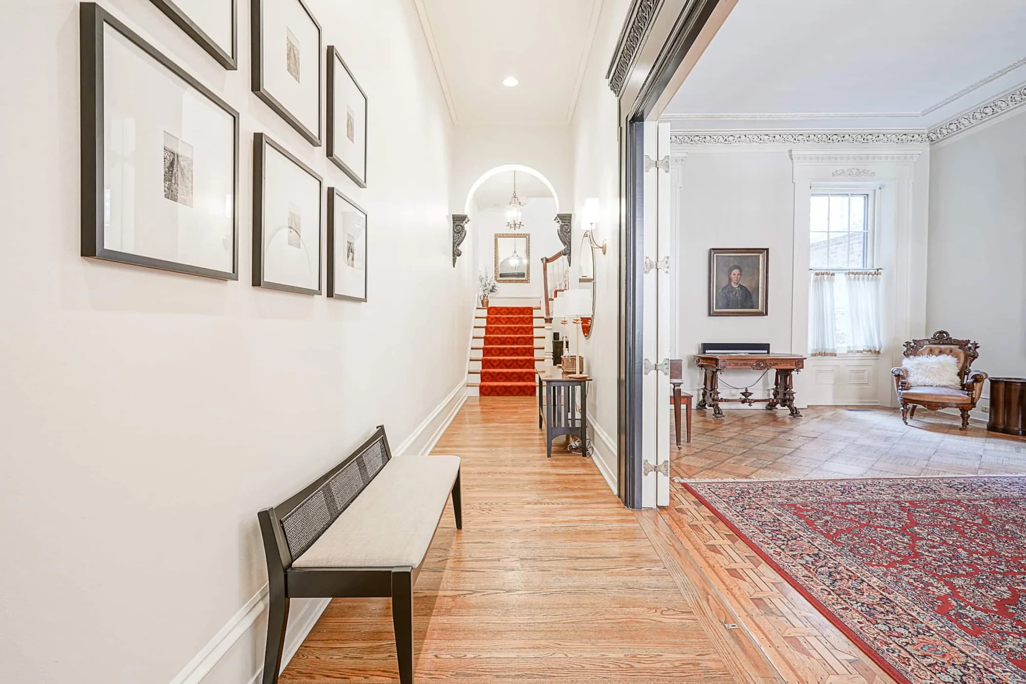 Gallery hall inside The Rittenhouse Residence