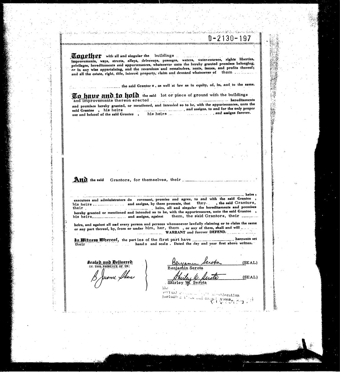 1822 Pine - 1979 Deed document page