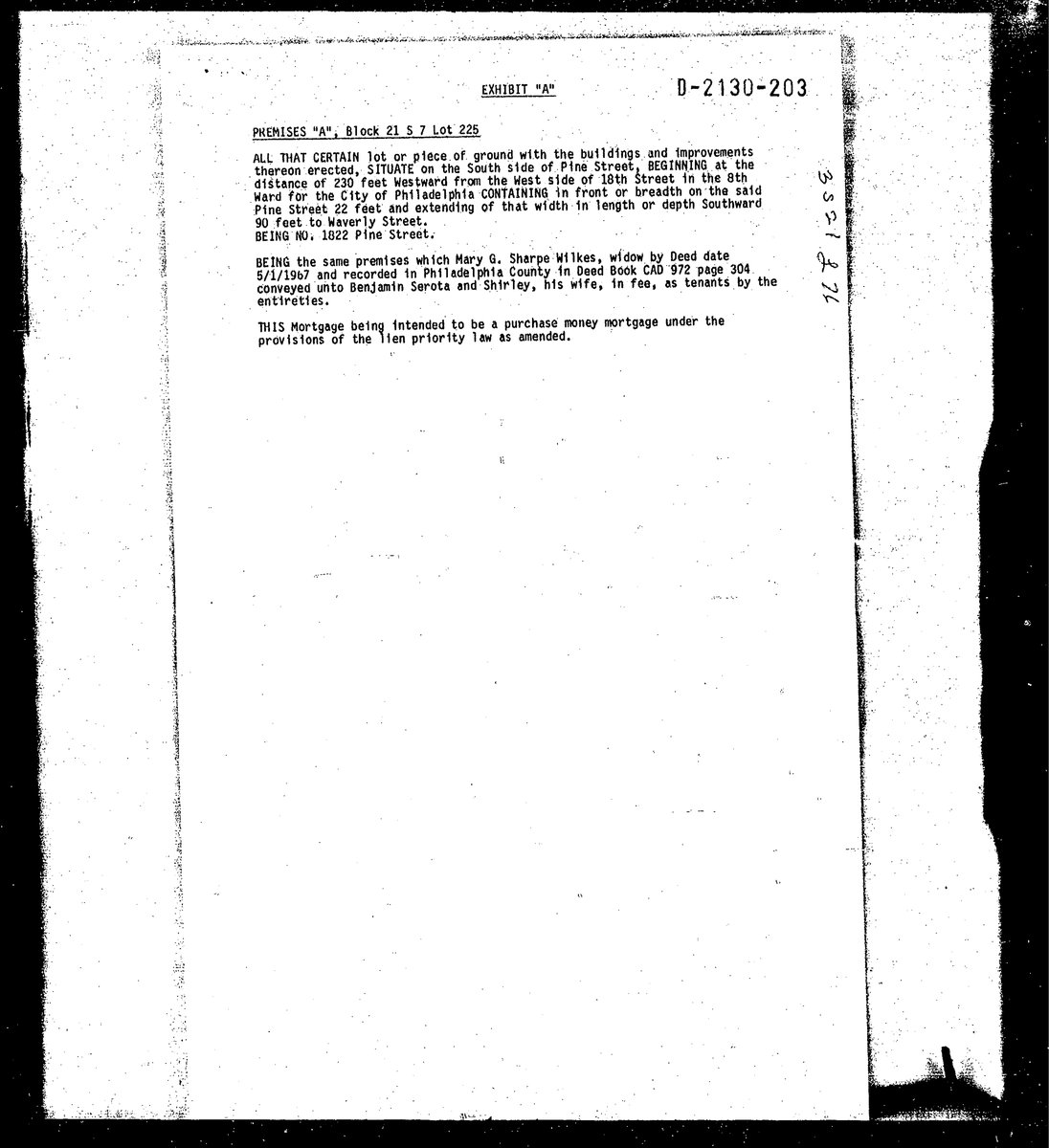 1822 Pine - 1979 Deed document page
