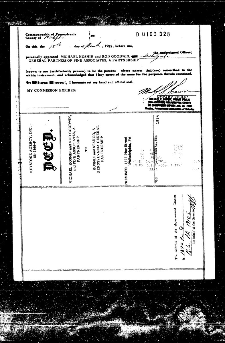 1822 Pine - 1985 Deed document page