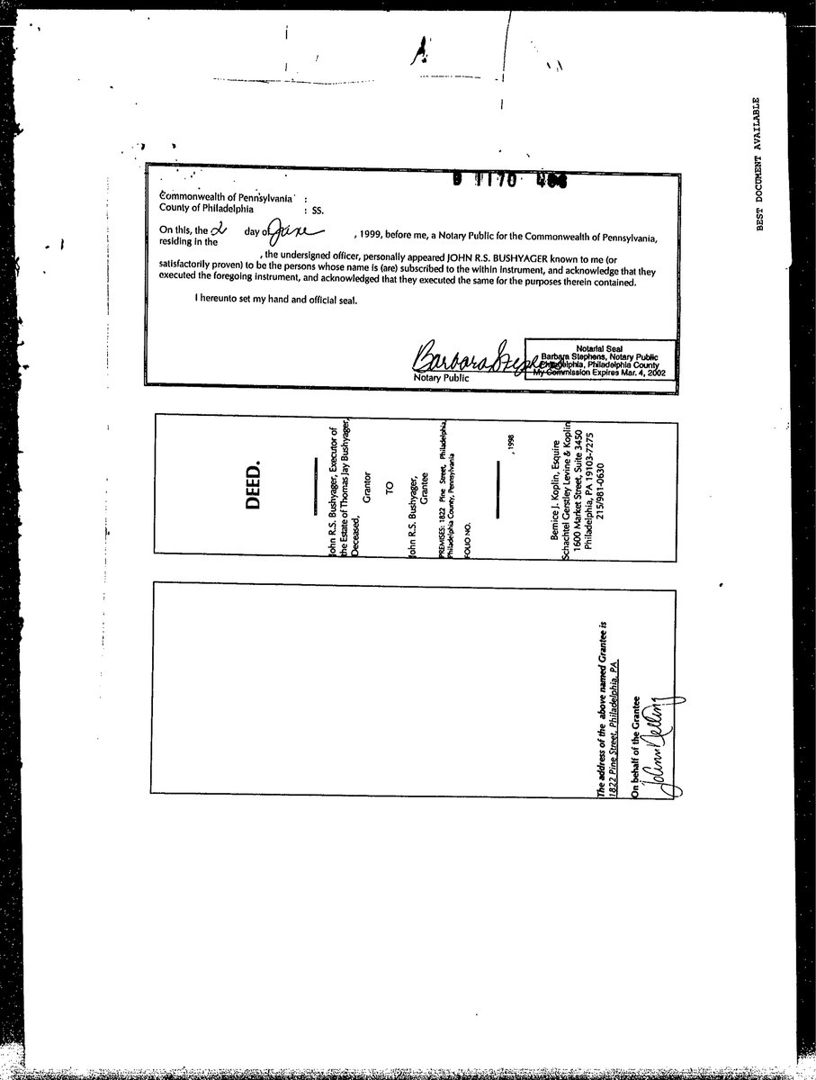 1822 Pine - 1999 Deed 1 document page
