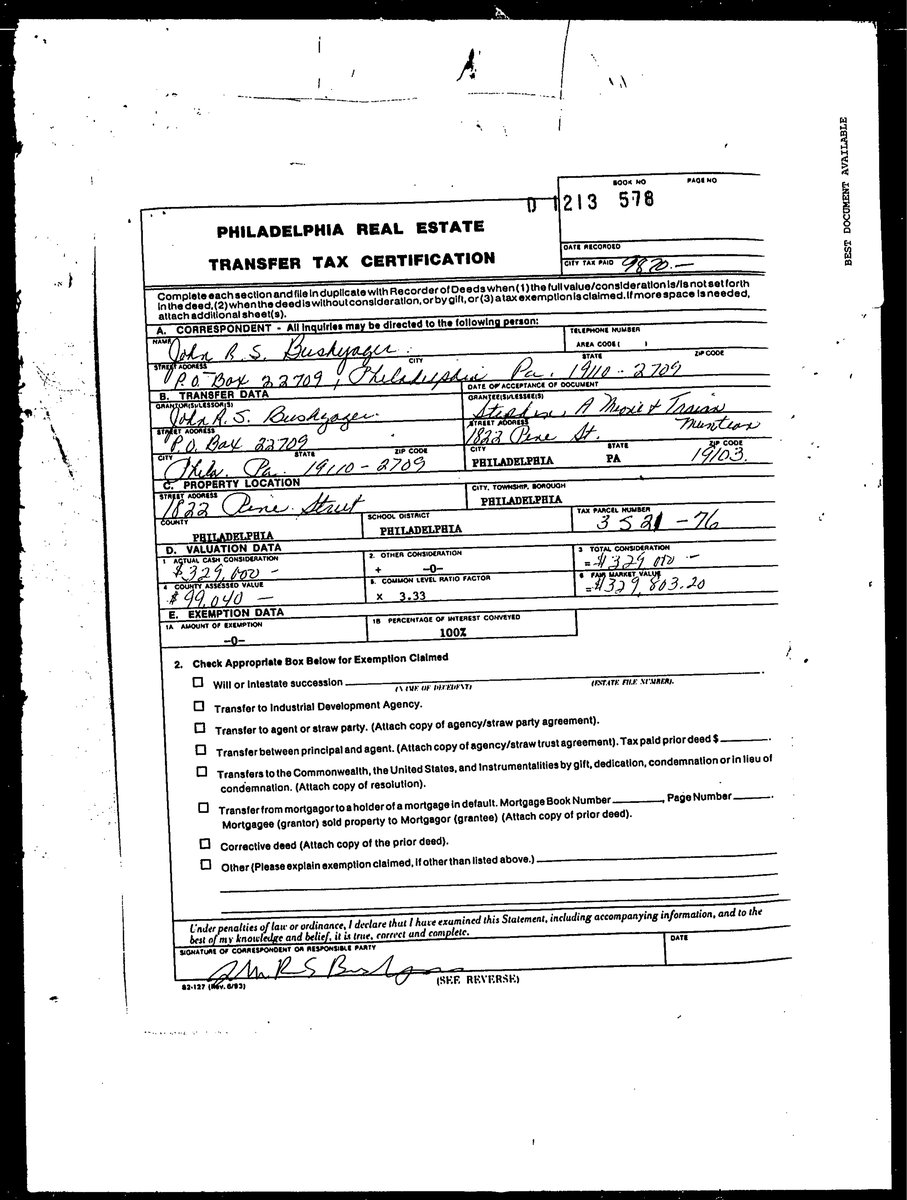 1822 Pine - 1999 Deed 2 document page