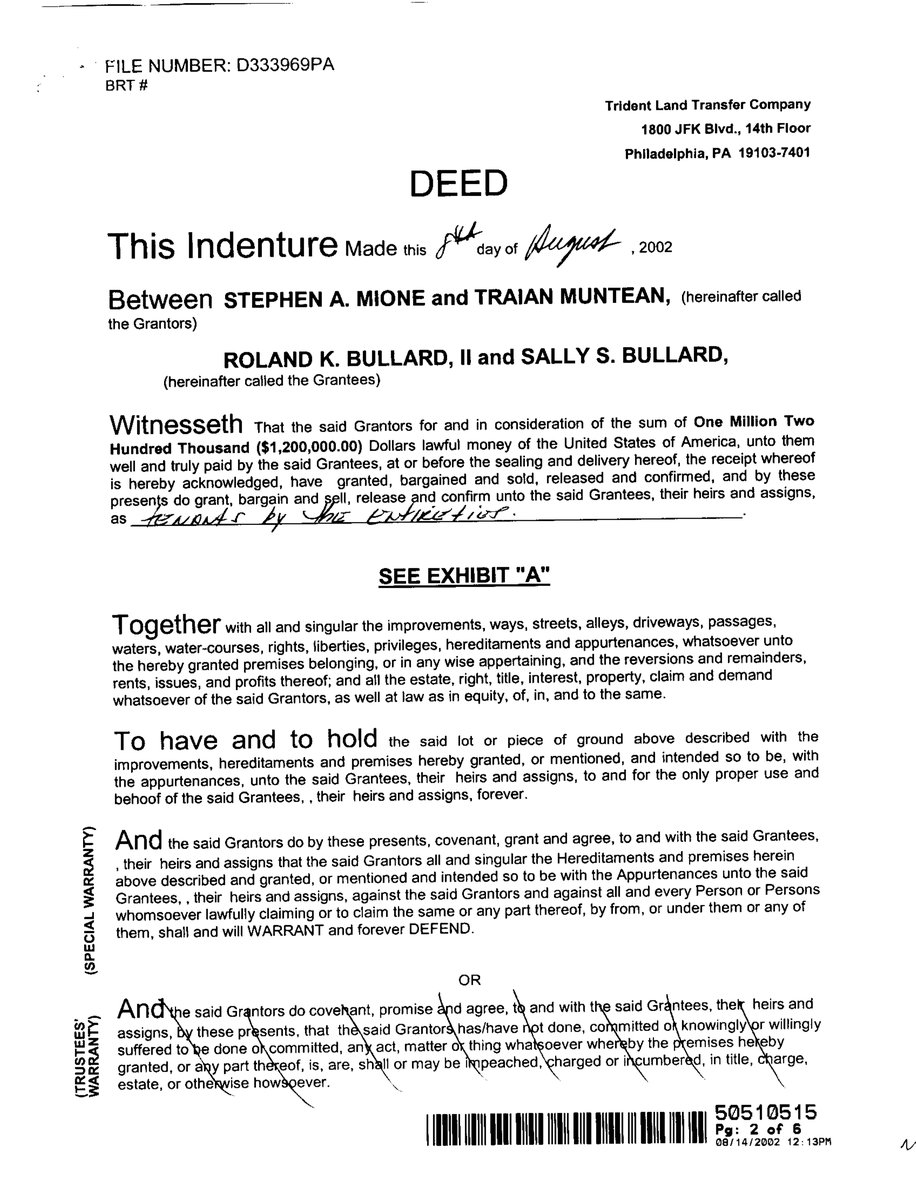 1822 Pine - 2002 Deed document page