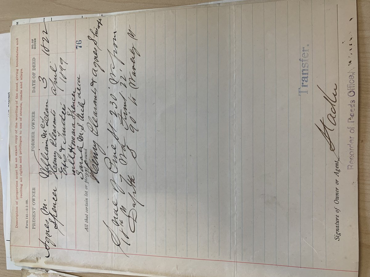 1899 Deed abstract - 1 document page