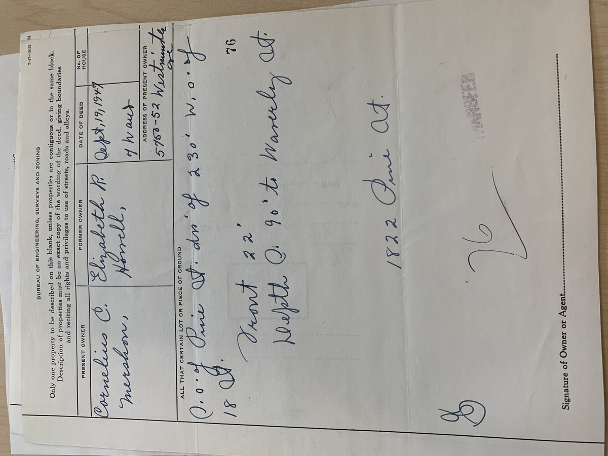 1947 Deed abstract - 1 document page