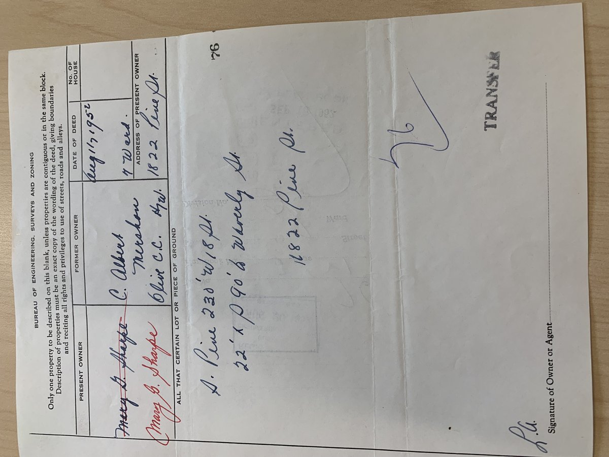 1952 Deed abstract - 1 document page