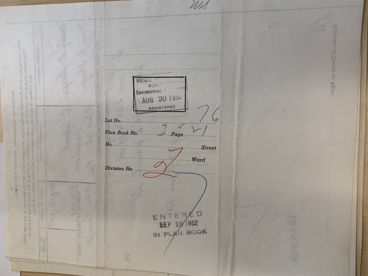 1952 Deed abstract - 2 document page